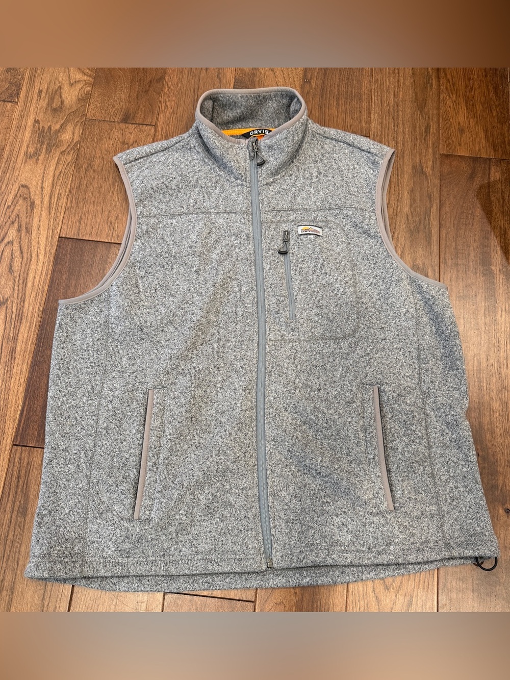 Orvis Men’s Heather Gray R65 Sweater Fleece Vest Size XXL